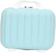 [rockible] Toiletry Bag Make up Organizer Multiple Compartments Makeup Handbag Travel Cosmetic Bag for Cosmetics Valuables Jewelry, light blue