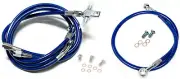 Streamline Steel Braided Brake Lines Blue +2" Front +8" Rear Honda TRX 250R