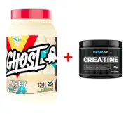 GHOST 100% WHEY 2LB ON PROTEIN ISOLATE WPI + Faction Labs Creatine 150G