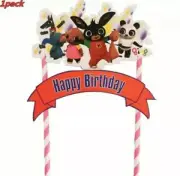 Bing cake topper Black Bunny Flop Pando Sula cupcake toppers