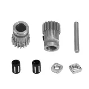 3D Printer MK3 Drive Gear Extruder Dual Gears Kit Drive Gears Extrusion Wheel for Upgrade Prusa I3 Silverblack