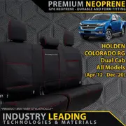 Holden Colorado RG - GP6 Premium Neoprene Rear Row Seat Covers (Made to Order)