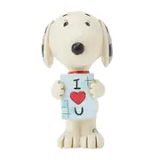 Peanuts by Jim Shore Mini Snoopy with Love Sign