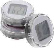 ULTECHNOVO 3pcs Electronic Clock Auto Accessories for Cars Digital Watch Mini Clock Motorhome Automotive Kit Throttle Mini Motorcycle Small Stuck Digital Clock Car Clock Flip White Movement