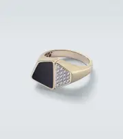 [Rainbow K] Rainbow K Esteve 9kt gold ring with onyx and diamonds W 1/2 gold