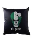 Nigeria Football Skull I Cushion Pillow Nigerian Soccer Flag World Championship