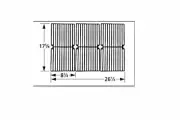Master Forge Porcelain Coated Cast Iron Cooking Grids 17-5/8" x 26-1/4, Set of 3