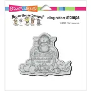 New Stampendous RUBBER STAMP cling House Mouse MARASCHINO MOUSE free USA ship