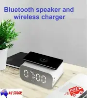 FM Radio Alarm Clock/Bluetooth/NFC Speaker USB Charger Wireless Charging