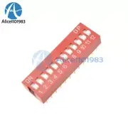 20PCS Slide Type Switch Module 2.54mm 12-Bit 12 Position Way DIP Red Pitch