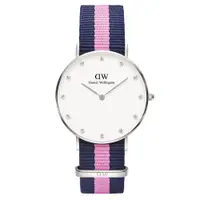 在飛比找PChome24h購物優惠-【Daniel Wellington】施華洛世奇水晶藍粉紅帆