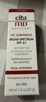 EltaMD UV Luminous Broad-Spectrum SPF 41 Tinted 1.0oz Expired: 01/2024