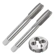 3pcs Metric Tap and Die Set M10 x 1 Thread Tap & Round Die Threading Tools