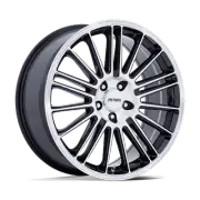 20x8.5 Petrol PE001 P1D Gloss Black With Machined Face Wheel 5x4.25 (40mm)