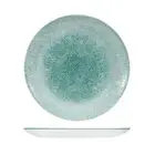12x Round Coupe Plate 288mm Green Churchill Raku Crockery Restaurant