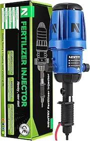 NEWTRY Fertilizer Injector for Drip Irrigation, 0.4%-4% Adjustable Dosing Pump, 3/4'' NPT Water Powered Liquid Doser for Garden, Greenhouse, Irrigation & Hydroponic System, Farm, Grow Tent