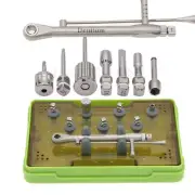 Dental Universal Implant Prosthetics Tools Kit with Torque Wrench, Drivers