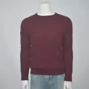NWT BANANA REPUBLIC Merino Wool Blend Filpucci Wine Waffle Pullover Sweater Sz L
