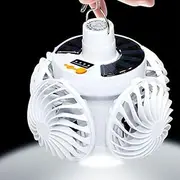 Solar Ceiling Fans for Outside | Solar Camping Fan,Folding Football Design Lamp With Hook for Home Camping Cabin Farm Playroom Canopy Pergola Warehouse