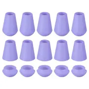 20Pcs Plastic Cord Lock Bell End Stopper Cord End Lock Rope Fastener, Purple