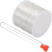 KALLORY 1 Set DIY Bead Needle with Elastic Rope Thin Needles for Quick Beading Embroidery Projects Line for Jewelry Making Crafting