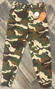 New Wonder Nation Boys Camo Cotton Stretch Jogger Pants Reinforced Knee Size M 8