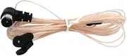 domoi FM Broadcast Antenna 75 Ohm Dipole Indoor T Antenna Aerial Male F-Type Connector Transmitting FM Antenna Transparent Double Parallel Male