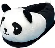 [Hellery] Men Women Cartoon Panda Slippers Soft Plush Funny Nonslip Novelty Slippers Winter Warm Cozy for Bedroom Indoor House Shoes Home Slippers