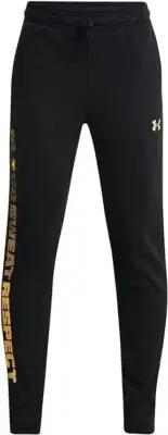NWT Under Armour Boys Rival Fleece Black Jogger Size Small Youth $50 4HL217