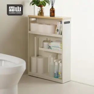 【SHIMOYAMA 霜山】浴室廁所用多層式隙縫置物架-附輪(縫隙櫃/置物架/夾縫櫃)