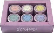 PREANFA PREGEL Muse Sweet Macaron Series 6 Color Set Gel Nails, 0.1 oz (3 g) x 6 Packs