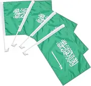 Alipis Celebrate Saudi National Day 4pcs Mini Flags National Bunting Decorations Car Window Flags