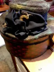 Vintage Wide Brimmed Wool Felt Hat- Perfect For The Races