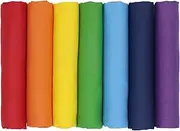 aufodara 7 Pieces 17.7" x 19.5" (45cm x 50cm) Solid Colors Cotton Craft Fabric Bundle Precut Rainbow Patchwork for DIY Sewing Quilting Crafting Artcraft (Rainbow)