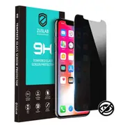ZUSLAB iPhone 11 / iPhone XR 6.1" Privacy Tempered Glass Screen Protector Casee Friendly 9H Hardness Anti Spy for Apple