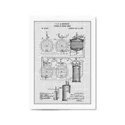 Vintage Beer Making Patent Man Cave Gift Wall Art #2