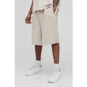 Mens Stone Tall Oversized Drop Crotch Basic Shorts