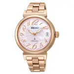 SEIKO 精工 女 LUKIA 經典款 粉貝玫瑰金機械腕錶(SRP870J1) SK009