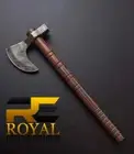 custom handmade damascus steel hunting axe viking hatchet tomahawk axe.
