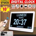 10 inch Extra Large Dementia Clock LED Alarm Clock Digital Calendar Day Clocks