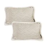 SOGA 2X 30cm Wabi-sabi Cushion Herringbone Lumbar Throw Pillow