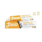 3 x Grants Of Australia Natural Toothpaste Propolis with Mint 110g