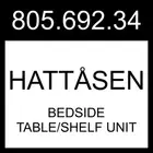 IKEA HATTASEN HATTÅSEN Bedside Table/shelf Unit White 805.692.34