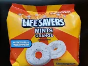 Lifesavers Hard Candy ORANGE Flavored Mints- Large Sharing Size Bag