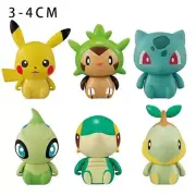 Figures 6pcs/Set Pikachu Bulbasaur Celebi Turtwig Capsule Toys