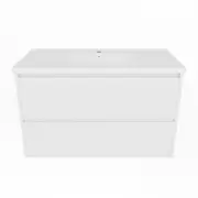 Forme 900mm White Razor Wallhung Vanity With Porcelain Top