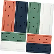 Angoily 8pcs Power Strip Holder Charger Hider Cable Double Sided Tape Protector Board Fixer Ties Clip Appliance Cord Wrap Wall Mount Power Strip Strips Flat Adhesive Plastic
