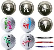 JPTSDBNWMT Golf Ball Marker Stamp Stencil Custom Tool for Men,Personalized Funny Adult Golf Ball Marker Stamper Alignment Drawing Tool