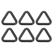 6 Pcs Metal Triangle Ring Buckle, 3/4" Belt Fastener Connectors, Black