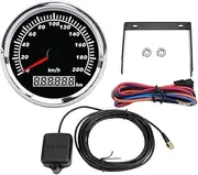 Gearwell Speedometer, Compatible with Yacht RV Truck Motorcycle, 85mm Speed Gauge, Stepper Motor Speed Display, Boat Speedometer Panel